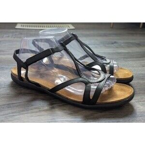 Naot Dorith Size 42 Black Leather Strappy Sandals Slingback Shoes US 10